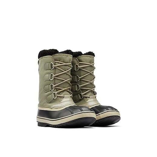 Sorel 1964 PAC Nylon Waterproof bottes d'hiver imperméables pour homme, Vert (Sage x Dark Moss), 43 EU