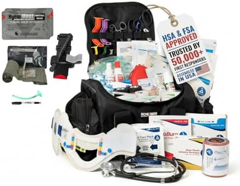 Scherber Fully-Stocked First Responder Bag | Professional EMT/EMS...