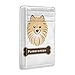 Pomeranian Dog Head Face Bone Isolated on White Slim Minimalist Wallet, Front Pocket RFID Blocking Leather Credit Card Holder, Case Protector Covers for Men Women