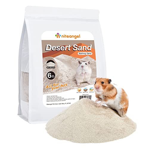 Image of Niteangel Hamster Desert Bath Sand | No-Dust Bath or Potty Litter Sand for Hamster Chinchillas Gerbil Mice Degu or Other Small Pets