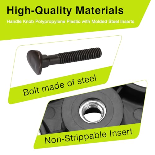 Handle Knob and Screw Bolt Kit, Compatible with Toro Lawn Mowers/Snow Blowers Repair Part 92-2260 & 106-4161, for Most Models Toro Recycler Lawn Mower Deck Parts