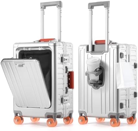 20 Inch Airline Approved Carry on Luggage, All Aluminum Zipperles...