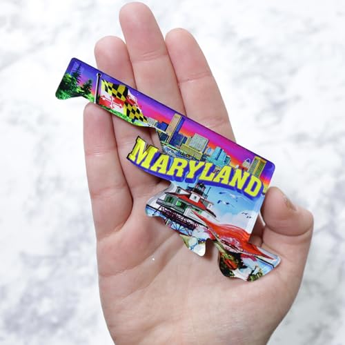 Imán acrílico para refrigerador Maryland 5 x 2.25 pulgadas miniatura 4