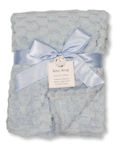 Baby Coral Fleece Wrap Blanket (Sky)