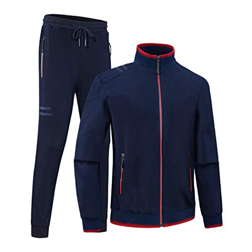 Modern Fantasy Men's Classic 3-Stripe Athletic Tracksuit Jogging Comfortable Sweat Suit Set Darkblue Xl #TOP11