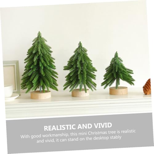 Mini árbol de Navidad de pino Alipis artificial para decoración de mesa hogareña 6