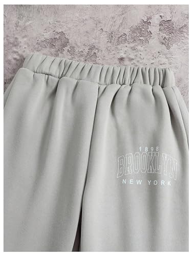 Image of Milumia Cute Clothes for Girls 2 Piece Sweatsuit Outfits Sweatshirt and Sweatpants Sweat Set Tracksuit