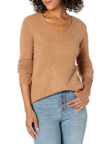 Image of Goodthreads womens Relaxed-Fit Mid-Gauge Stretch V-Neck Sweater