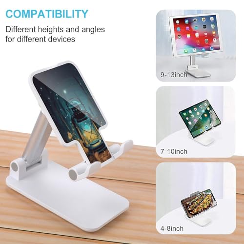 Support de téléphone réglable et pliable pour iPhone et Android avec base stable
