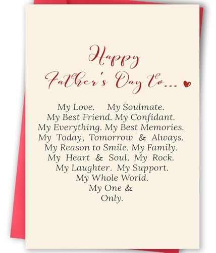 mmuue Greeting Card: Happy Father's Day Card for Dad, Unique Gift for Husband, Boyfriend, Fiance, Love Card