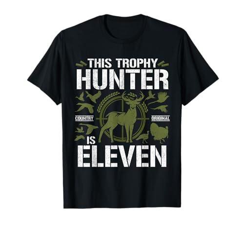 11 Year Old Hunting Birthday Party Deer Hunter 11th Gift T-Shirt