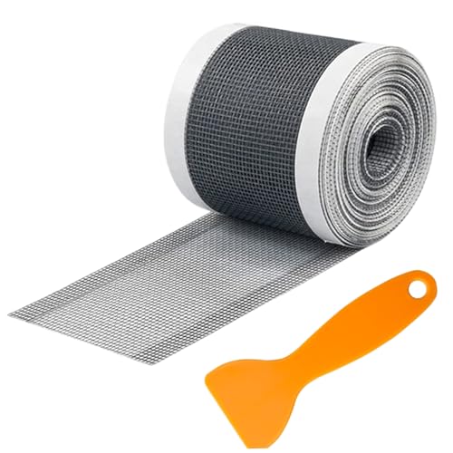 Disposable Hair Drain Stickers, 3 Inch x 16 ft Drain Stickers with Removal Tool, Adhesive Mesh Shower Drain Hair Catcher for Bathroom Bathtub & Kitchen