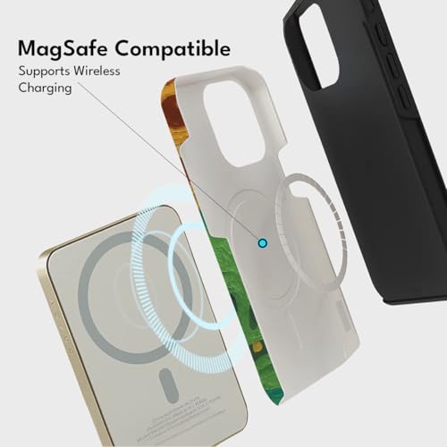 Image of MILLION CASES Back Cover Case for iPhone 15 Pro Scratch Resistant Anti-Slip Polycarbonate Shockproof Protective Durable Dark Mood Crystal Case for Men & Boys