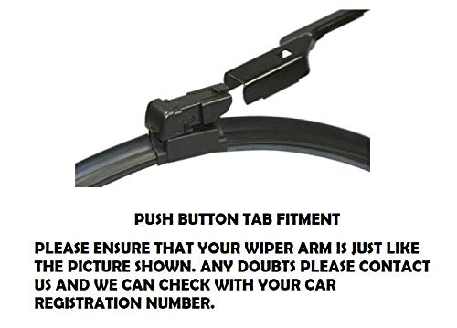 Front Windscreen Wiper Blades For Vauxhall Combo (2011-2020) – 2416 - View #2