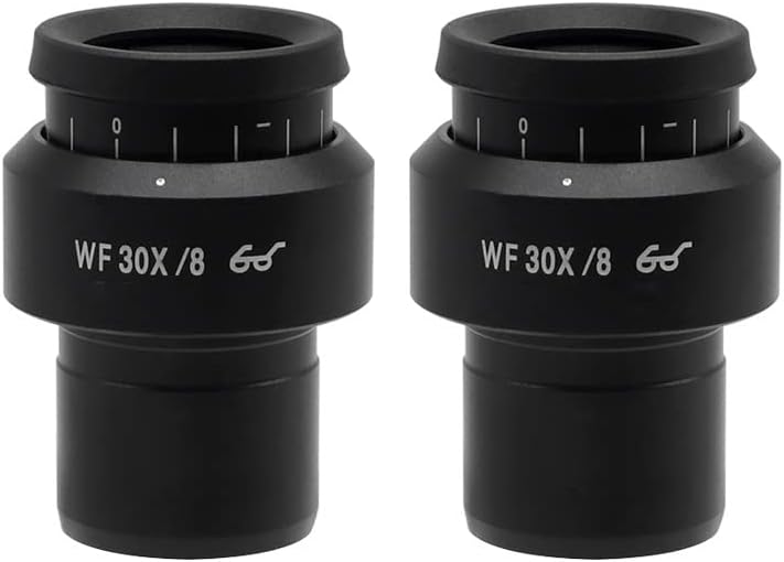 30mm Wf30x Stereo Microscope Eyepiece, Wide Angle Binoculartrinocular Oculars, High Eye Point, 2pcs for Enhanced Viewing and Clarity 2pcs