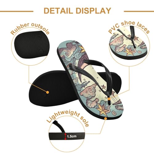 STAYTOP Moon and Stars Flip Flops Sandals of Men's & Women's,Sandals Beach Slippers Shower Slides2