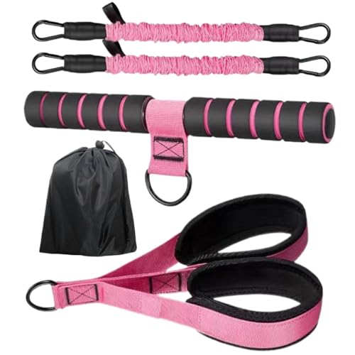 Banda de resistencia ajustable, ejercicio de extracción de pedales, equipo de entrenamiento de 11.81x0.79x23.62 pulgadas con tensión de 30 a 60 lb, correa extensible portátil, equipo de fitness con c
