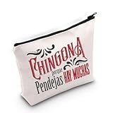 BLUPARK Funny Chingona Porque Pendejas Hay Muchas Cosmetic Bag Chingona Gift Mexicana Latina Makeup Bag Funny Spanish Gift Mexican Bag (CB, Chingona Hay Mucha)