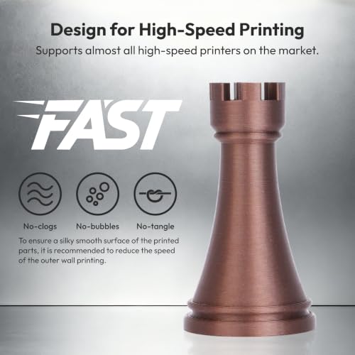 Image of AMOLEN PLA 3D Printer Metal-Like Filament PLA Filament 1.75mm Filament Bundle,Green Bronze, Silver,Bronze, Red Copper,3D Printing Filament Bundle, 200gX 4 Spools