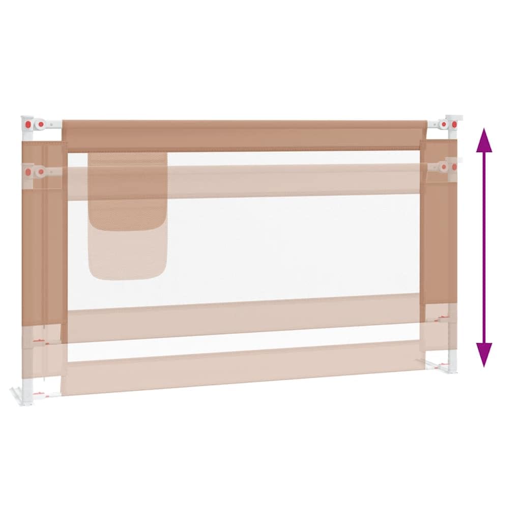 Generisch Kleinkind-Bettschutzgitter Taupe 140x25 cm Stoff,Baby & Kleinkind,Babysicherheit,Baby-Bettschutzgitter,10219