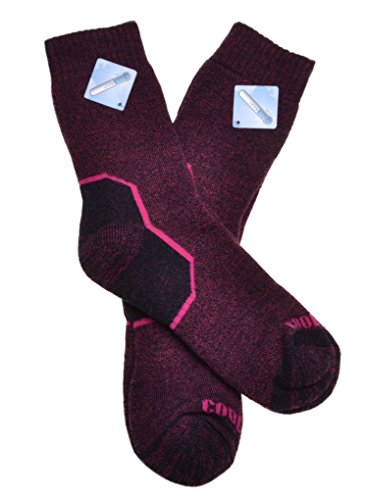 Coolmax - Calcetines de senderismo (2 pares), color rosa