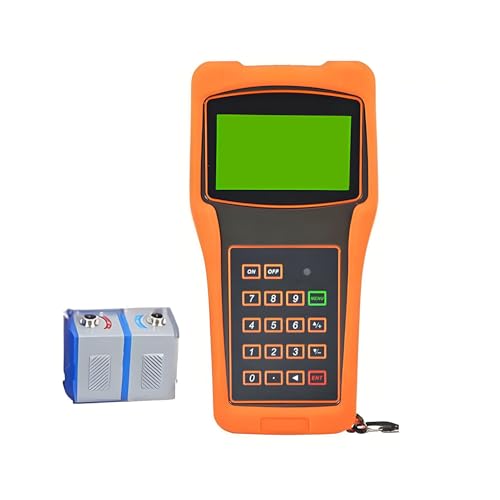 CDULOKLB Handheld Ultrasonic Flow Meter Portable Clamp-on Liquid Flowmeter with TS-2/TM-1/TL-1 Transducers, LCD Display, for Copper PVC Pipe DN15-6000mm DN300toDN6000