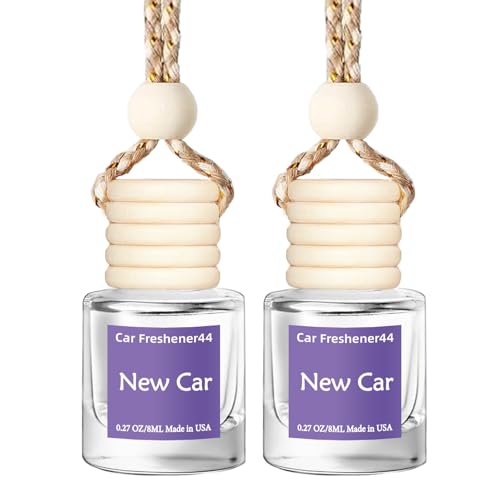 Image of Hanging Car Air Freshener, Long Lasting Essential Oil Diffuser, Non-Toxic New Car Scent, Cute Car Fresheners for Women, 2 Pack Made in USA