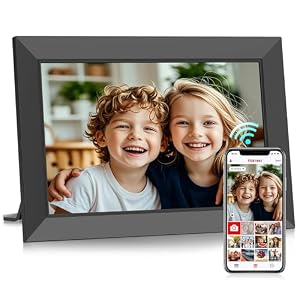 Frameo 10.1 Inch Digital Picture Frame, Smart WiFi Electronic Photo Frame with HD IPS Touch Screen Slideshow Display 32GB Memory Auto-Rotate Wall Mount, Share Photos/Videos from Phone by Frameo App