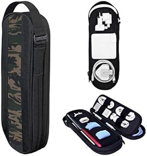 SIDE BY SIDE Everyday Tech Pouch organizer na kabel, ładowarkę, power bank, zewnętrzny dysk twardy, stacja dokująca USB C - torba podróżna premium na adapter, gadżety elektroniczne, kieszeń EDC.
