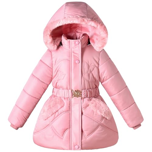Little Girl Winter Dress Coat Fleece Warm Puffer Jacket Kids Heavyweight Clothes