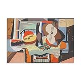 Mandolina y guitarra de Eugene por Pablo Picasso Artists Works Posters Impresos Cuadro decorativo Lienzo Arte de pared Salas Dormitorio 24 x 36 pulgadas (60 x 90 cm)