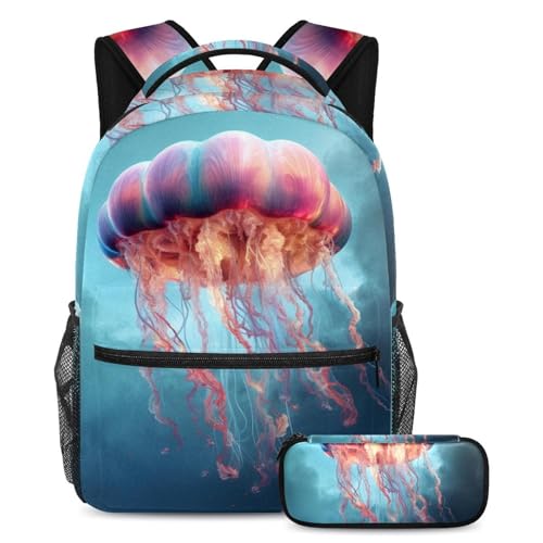 Cartables méduses dans le ciel grand sac ergonomique contre le désordre scolaire