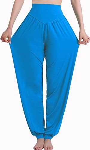 Pantaloni Harem Donna In Modal Spandex | Super Morbidi Per Yoga E Casa | Ritagliati E Comodi | Vita Alta - Foto 11