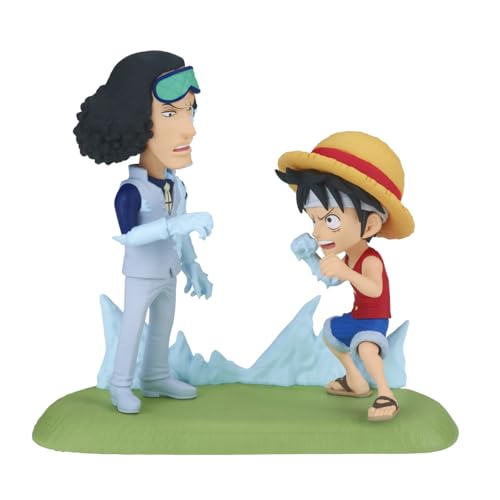 Banpresto Figurine d'action Monkey D. Luffy Vs Kuzan One Piece, World Collectable Log Stories 9 cm, BP28688P Multicolore, Figurine à Collectionner, idéale pour Les Fans d'Anime