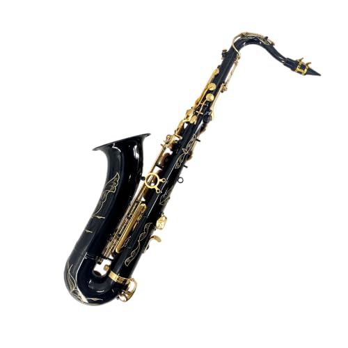 Image of Tenor Saxophone Complete Kit w /Case, Mouthpiece, 10pc Reeds, Professional B Flat Tenor sax, Gold Brass Lacquer, Rich, Warm Tone for Jazz & Classical, Ideal for Students to Pros(Black)