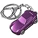 RAN-Keychain Kreative Auto Schlüsselanhänger Persönlichkeit LED Kleine Taschenlampe Anhänger Metall Schlüsselanhänger für Büro Rucksack Geldbörse Charme (Color : Purple, Size : 3.9 x 0.8 x 1.8 in)