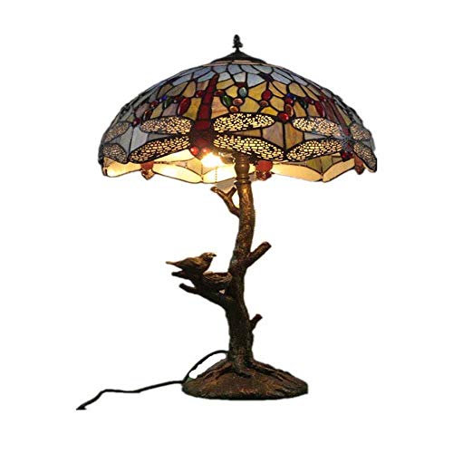 Lampe de chevet en verre multicolore pour une chambre chaleureuse