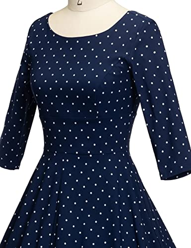 Image of GownTown Women's 1950s Vintage Dresses Short Sleeves Cocktail Stretchy Party Dresses with Pocket