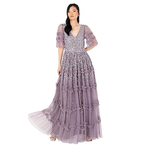 Robe maxi Maya Deluxe col V pour invitée de mariage et bal