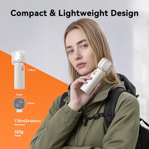 4-in-1 Camping Light, Work Light, Video Flashlight 2000LM Rechargeable 120H Runtime, 10000mAh Power Bank, 2700K-6500K CCT Adjustable Magnetic Tripod, IP54 Waterproof Outdoor Emergency Lantern - Image 5