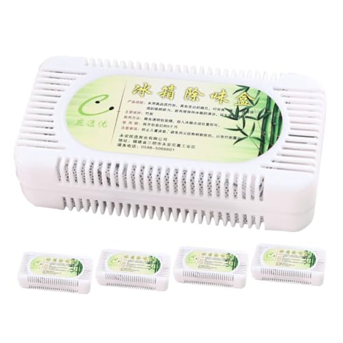 LRXIYODE 5 Piezas desodorante refrigerador ambientador desodorante congelador Desodorante para refrigerador Quita olores de refrigerador Absorbador de olor para refrigerador bin desodorante