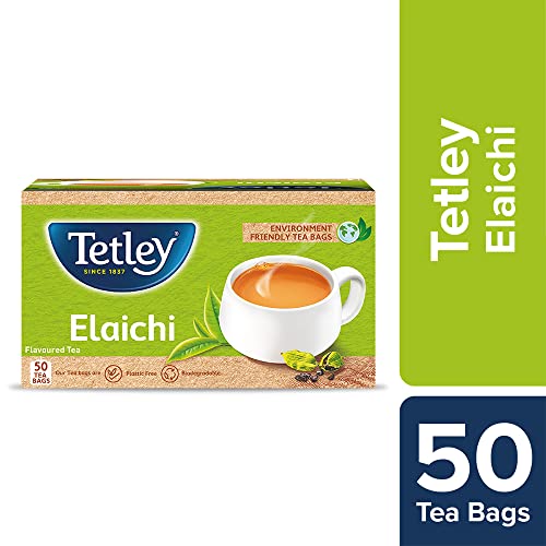 Image of Tetley | Elaichi Flavoured Chai | Black Tea | 50 Tea Bags (Pack of 3)