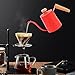 SiaBiced Elegant Stainless Steel Pour Over Kettle with Natural, red