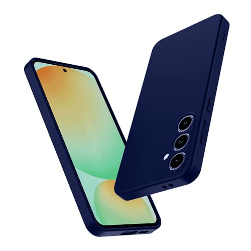 Image of Back Cover for Samsung Galaxy S24 FE 5G | Full Camera Protection | Premium Liquid Silicon Case | Flexible Bumper Case for Samsung Galaxy S24 FE 5G (Dark Blue)