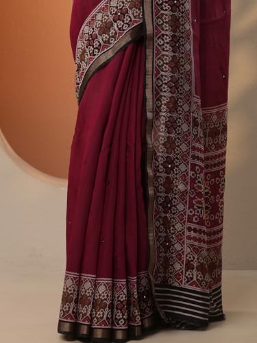 Image of Libas Silk Blend Womens Saree