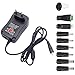 GutReise Adaptateur secteur universel 220 V vers 6 V 9 V 12 V 15 V 18 V 24 V DC réglable Commutateur 41 W 5 V/2,1 A pour adaptateur Wi-Fi électronique (8 embouts adaptateurs)