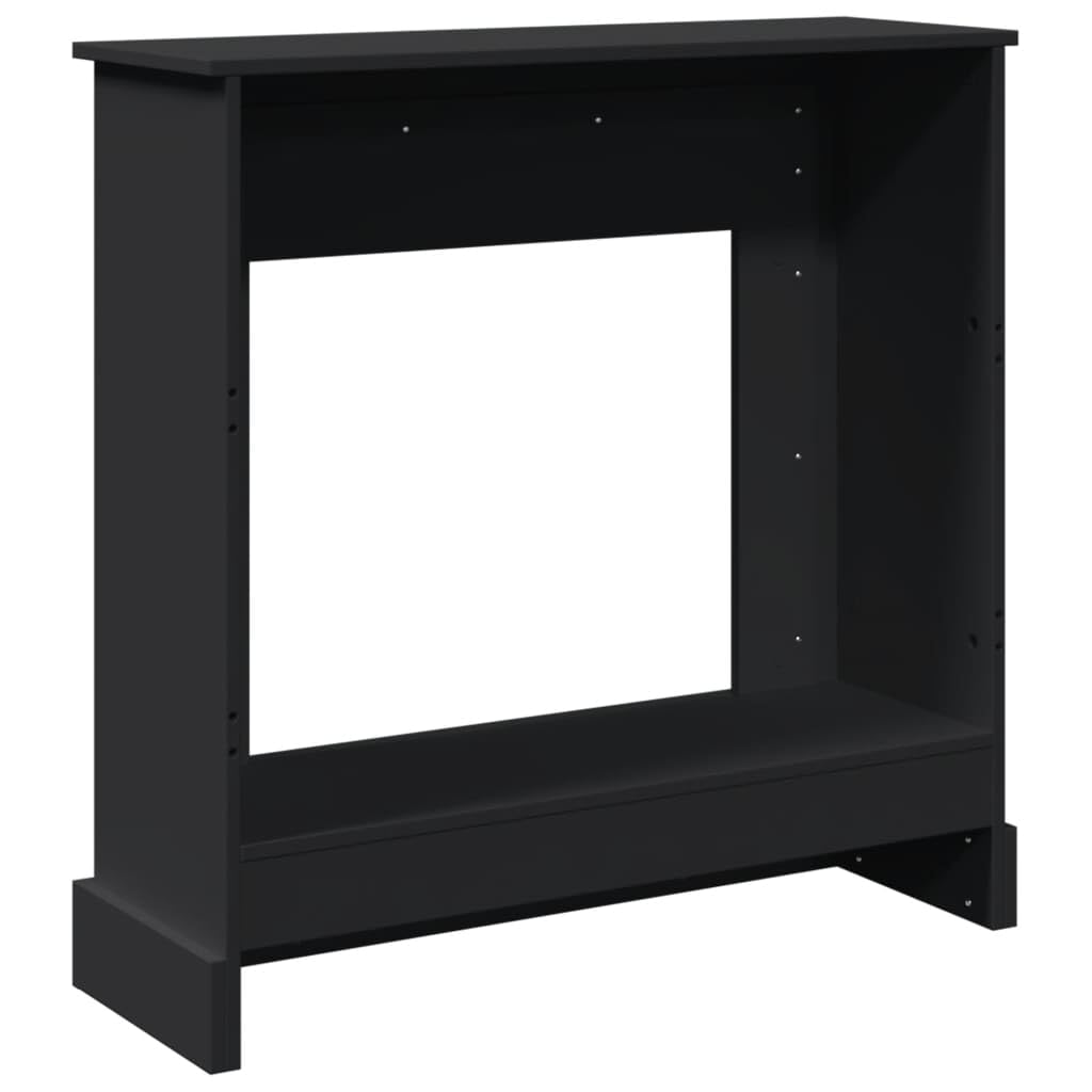 vidaXL Cadre de cheminée Noir 90x30x90 cm Bois d'ingénierie