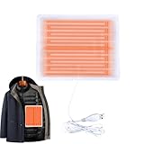 Almohadilla Calefactora para Chaquetas | Calentador Portátil con Conexión USB de 5V - Almohadilla Térmica Eléctrica para Prendas de Ropa,para Chaleco Chaqueta Acampada Viaje Ciclismo Senderismo Exteri