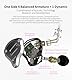 keephifi KZ ZS10 Pro KZ In Ear Monitor IEM Kopfhörer, KZ HiFi Earbuds Kopfhörer mit 4 ausgewogenen Armaturen und 1 dynamischen Treibern Kopfhörer für Schlagzeuger Musiker (Mattschwarz kein mikro)