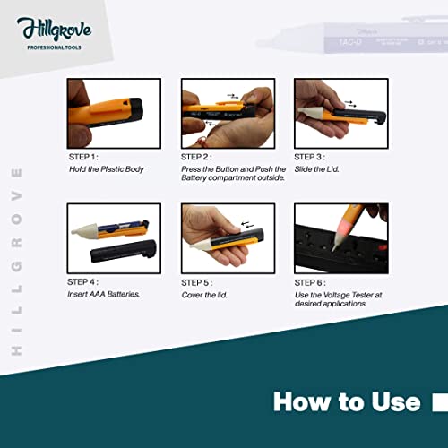 Image of Hillgrove HGCM433M1 Electrical Non Contact Voltage Tester with Electrical Tape+5in1 Screwdriver Kit+Line Tester+Continuty Tester+2in1 Screwdriver